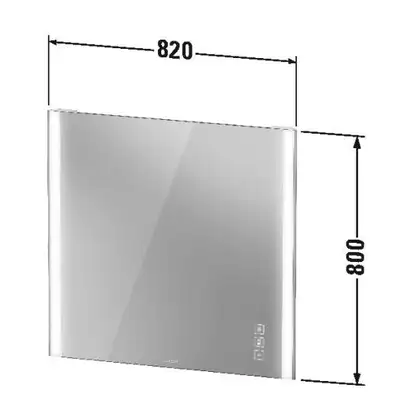 Зеркало с LED подсветкой Duravit XViu 82 х 4 х h80 см, версия "icon" (XV70420B1B1) фото 6 Aquada.com.ua