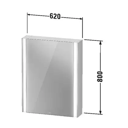 Зеркальный шкафчик с LED подсветкой Duravit XViu 62 х 15,6 х h80 см, версия «sensor» (XV7131LB1B1) фото 3 Aquada.com.ua Зеркальный шкафчик с LED подсветкой Duravit XViu 62 х 15,6 х h80 см, версия «sensor» (XV7131LB1B1) фото 3 Aquada.com.ua