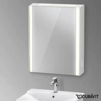Зеркальный шкафчик с LED подсветкой Duravit XViu 62 х 15,6 х h80 см, версия «icon» (XV7141LB1B1) фото 2 Aquada.com.ua Зеркальный шкафчик с LED подсветкой Duravit XViu 62 х 15,6 х h80 см, версия «icon» (XV7141LB1B1) фото 2 Aquada.com.ua