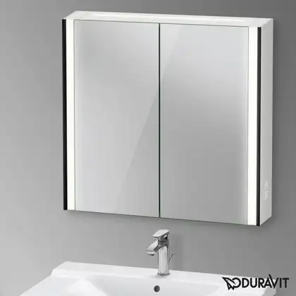 Зеркальный шкафчик с LED подсветкой Duravit XViu 82 х 15,6 х h80 см, версия «icon» (XV71420B2B2) фото 2 Aquada.com.ua Зеркальный шкафчик с LED подсветкой Duravit XViu 82 х 15,6 х h80 см, версия «icon» (XV71420B2B2) фото 2 Aquada.com.ua