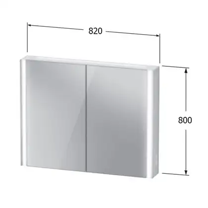 Зеркальный шкафчик с LED подсветкой Duravit XViu 82 х 15,6 х h80 см, версия «icon» (XV71420B2B2) фото 4 Aquada.com.ua Зеркальный шкафчик с LED подсветкой Duravit XViu 82 х 15,6 х h80 см, версия «icon» (XV71420B2B2) фото 4 Aquada.com.ua