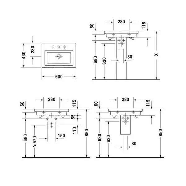 Раковина для мебели Duravit 2nd floor 60х43 см (0491600030) фото 2 Aquada.com.ua Раковина для мебели Duravit 2nd floor 60х43 см (0491600030) фото 2 Aquada.com.ua