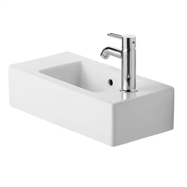 Маленькая (мини) раковина Duravit Vero 50 х 25 см, отверстие для смесителя слева (0703500009) фото 1 Aquada.com.ua Маленькая (мини) раковина Duravit Vero 50 х 25 см, отверстие для смесителя слева (0703500009) фото 1 Aquada.com.ua