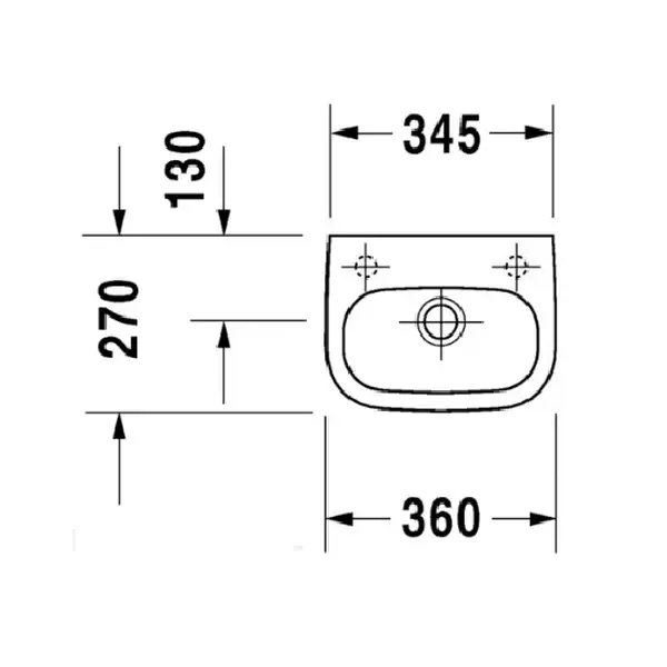 Раковина Duravit D-Code 36х27 см (отв. для смесителя справа) (07053600082) фото 3 Aquada.com.ua Раковина Duravit D-Code 36х27 см (отв. для смесителя справа) (07053600082) фото 3 Aquada.com.ua