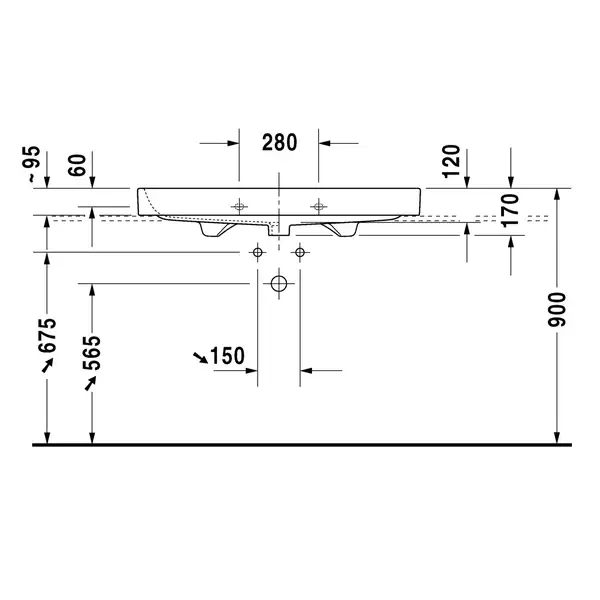 Раковина Duravit Happy D.2 100х50,5 см (с 1 отв. под смеситель, шлифованная) (2318100027) фото 2 Aquada.com.ua Раковина Duravit Happy D.2 100х50,5 см (с 1 отв. под смеситель, шлифованная) (2318100027) фото 2 Aquada.com.ua