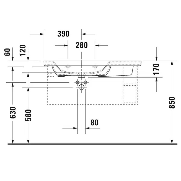 Раковина для мебели Duravit DuraStyle 100 х 48 см (2326100000) фото 3 Aquada.com.ua Раковина для мебели Duravit DuraStyle 100 х 48 см (2326100000) фото 3 Aquada.com.ua