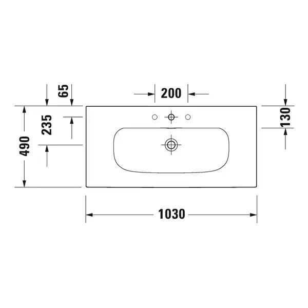 Раковина мебельная Duravit Viu 103 х 49 см (2344100000) фото 3 Aquada.com.ua Раковина мебельная Duravit Viu 103 х 49 см (2344100000) фото 3 Aquada.com.ua
