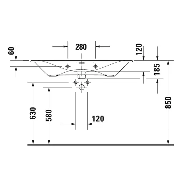Раковина мебельная Duravit Viu 103 х 49 см (2344100000) фото 4 Aquada.com.ua Раковина мебельная Duravit Viu 103 х 49 см (2344100000) фото 4 Aquada.com.ua