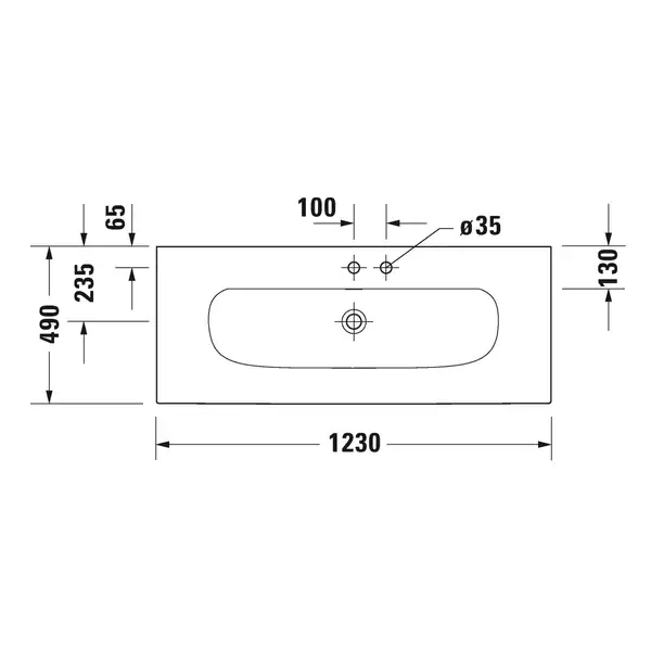 Раковина мебельная Duravit Viu 123 х 49 см, с 2 отверстиями под смеситель (2344120058) фото 2 Aquada.com.ua Раковина мебельная Duravit Viu 123 х 49 см, с 2 отверстиями под смеситель (2344120058) фото 2 Aquada.com.ua