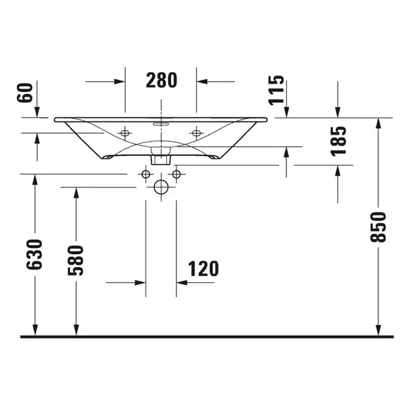 Раковина мебельная Duravit Viu 83 х 49 см (2344830000) фото 3 Aquada.com.ua Раковина мебельная Duravit Viu 83 х 49 см (2344830000) фото 3 Aquada.com.ua