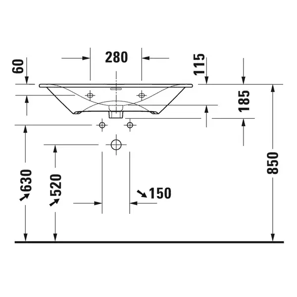 Раковина мебельная Duravit Viu 83 х 49 см (2344830000) фото 4 Aquada.com.ua Раковина мебельная Duravit Viu 83 х 49 см (2344830000) фото 4 Aquada.com.ua