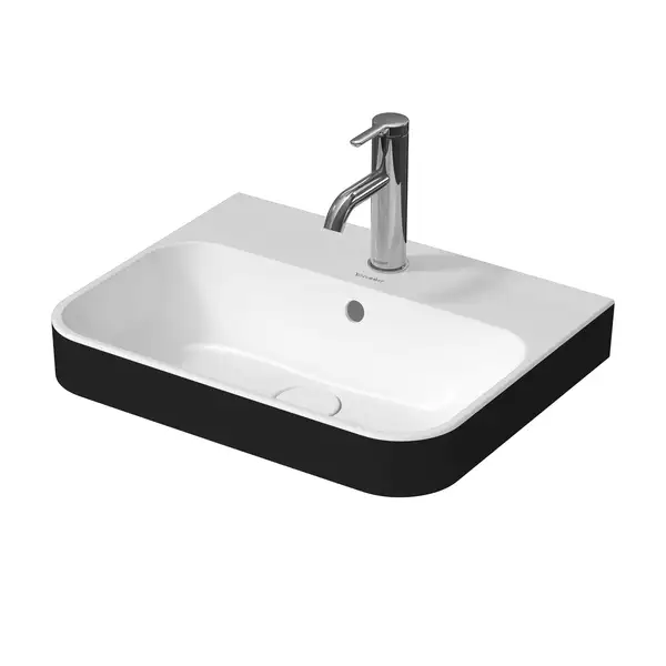 Раковина накладная на столешницу Duravit Happy D.2 Plus 50 х 40 см, белый/антрацит матовый (2360506100) фото 1 Aquada.com.ua Раковина накладная на столешницу Duravit Happy D.2 Plus 50 х 40 см, белый/антрацит матовый (2360506100) фото 1 Aquada.com.ua