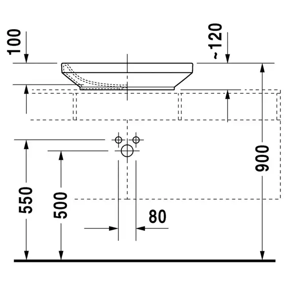 Раковина накладная на столешницу Duravit DuraStyle 60 х 38 см (349600000) фото 3 Aquada.com.ua Раковина накладная на столешницу Duravit DuraStyle 60 х 38 см (349600000) фото 3 Aquada.com.ua