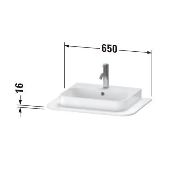 Консоль с 1 одним вырезом Duravit Happy D.2 Plus 65 х 48 см, белый шелковисто-матовый лак (HP031B03636) фото 2 Aquada.com.ua Консоль с 1 одним вырезом Duravit Happy D.2 Plus 65 х 48 см, белый шелковисто-матовый лак (HP031B03636) фото 2 Aquada.com.ua