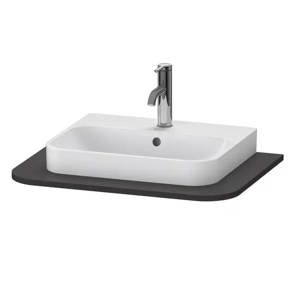 Консоль с 1 одним вырезом Duravit Happy D.2 Plus 65 х 48 см, графит суперматовый (HP031B08080) фото 1 Aquada.com.ua Консоль с 1 одним вырезом Duravit Happy D.2 Plus 65 х 48 см, графит суперматовый (HP031B08080) фото 1 Aquada.com.ua