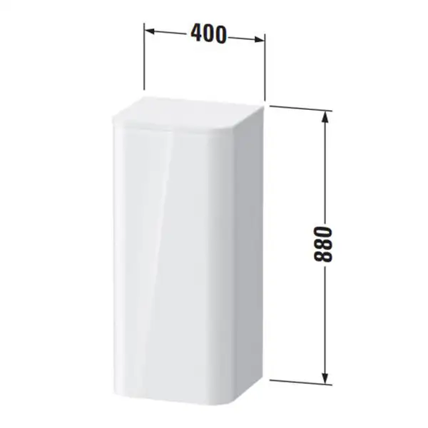 Шкафчик подвесной Duravit Happy D.2 Plus 40 х 36 х h88 см, графит суперматовый (HP1260L8080) фото 2 Aquada.com.ua Шкафчик подвесной Duravit Happy D.2 Plus 40 х 36 х h88 см, графит суперматовый (HP1260L8080) фото 2 Aquada.com.ua