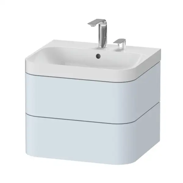 Тумба подвесная с раковиной c-shaped Duravit Happy D.2 Plus 57,5 х 49 см, светло-голубой шелковисто-матовый лак (HP4345E9797) фото 1 Aquada.com.ua Тумба подвесная с раковиной c-shaped Duravit Happy D.2 Plus 57,5 х 49 см, светло-голубой шелковисто-матовый лак (HP4345E9797) фото 1 Aquada.com.ua