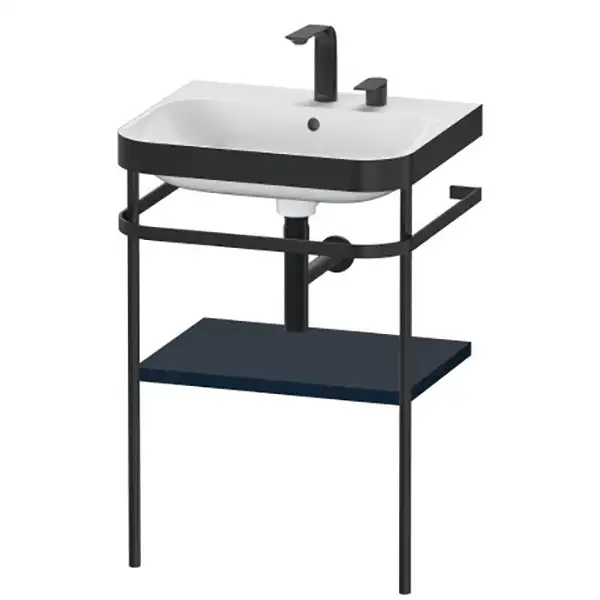 Раковина c-bonded с напольной металлической консолью Duravit Happy D.2 Plus 57,5 х 49 см (HP4735E9898) фото 1 Aquada.com.ua Раковина c-bonded с напольной металлической консолью Duravit Happy D.2 Plus 57,5 х 49 см (HP4735E9898) фото 1 Aquada.com.ua
