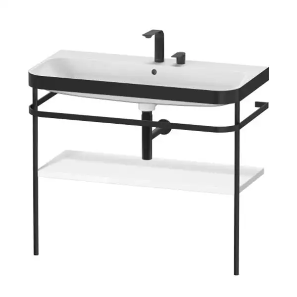 Раковина c-bonded с напольной металлической консолью Duravit Happy D.2 Plus 97,5 х 49 см (HP4738E2222) фото 1 Aquada.com.ua Раковина c-bonded с напольной металлической консолью Duravit Happy D.2 Plus 97,5 х 49 см (HP4738E2222) фото 1 Aquada.com.ua