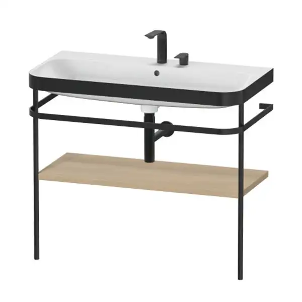 Раковина c-bonded с напольной металлической консолью Duravit Happy D.2 Plus 97,5 х 49 см (HP4738E7171) фото 1 Aquada.com.ua Раковина c-bonded с напольной металлической консолью Duravit Happy D.2 Plus 97,5 х 49 см (HP4738E7171) фото 1 Aquada.com.ua