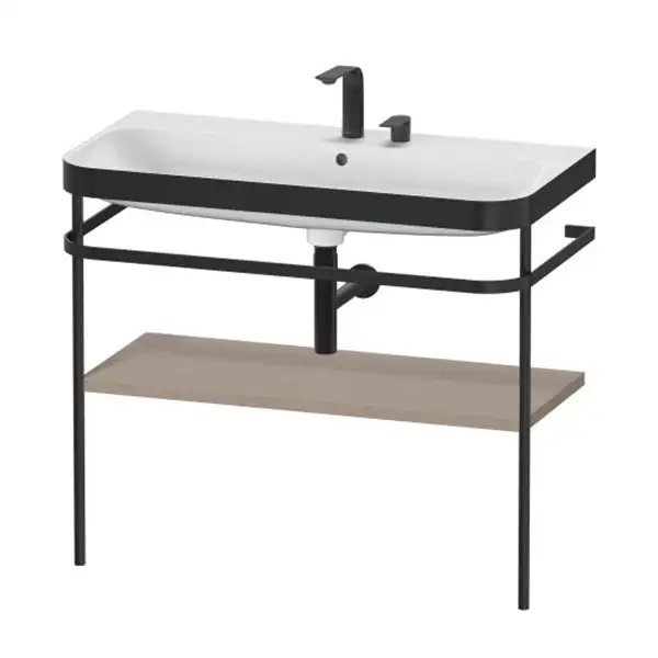 Раковина c-bonded с напольной металлической консолью Duravit Happy D.2 Plus 97,5 х 49 см (HP4738E7575) фото 1 Aquada.com.ua