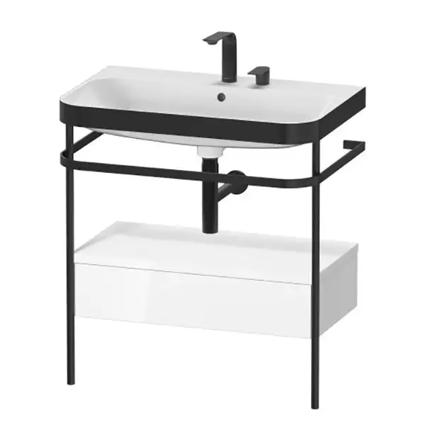 Раковина c-bonded с напольной металлической консолью Duravit Happy D.2 Plus 77,5 х 49 см (HP4742E2222) фото 1 Aquada.com.ua Раковина c-bonded с напольной металлической консолью Duravit Happy D.2 Plus 77,5 х 49 см (HP4742E2222) фото 1 Aquada.com.ua