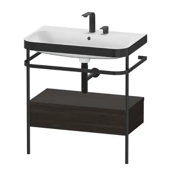 Раковина c-bonded с напольной металлической консолью Duravit Happy D.2 Plus 77,5 х 49 см (HP4742E6969) фото 1 Aquada.com.ua Раковина c-bonded с напольной металлической консолью Duravit Happy D.2 Plus 77,5 х 49 см (HP4742E6969) фото 1 Aquada.com.ua