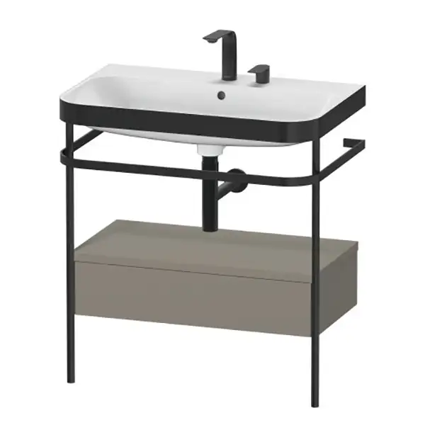 Раковина c-bonded с напольной металлической консолью Duravit Happy D.2 Plus 77,5 х 49 см (HP4742E9292) фото 1 Aquada.com.ua Раковина c-bonded с напольной металлической консолью Duravit Happy D.2 Plus 77,5 х 49 см (HP4742E9292) фото 1 Aquada.com.ua