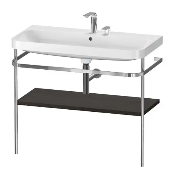 Раковина c-bonded с напольной металлической консолью Duravit Happy D.2 Plus 97,5 х 49 см (HP4838E6969) фото 1 Aquada.com.ua