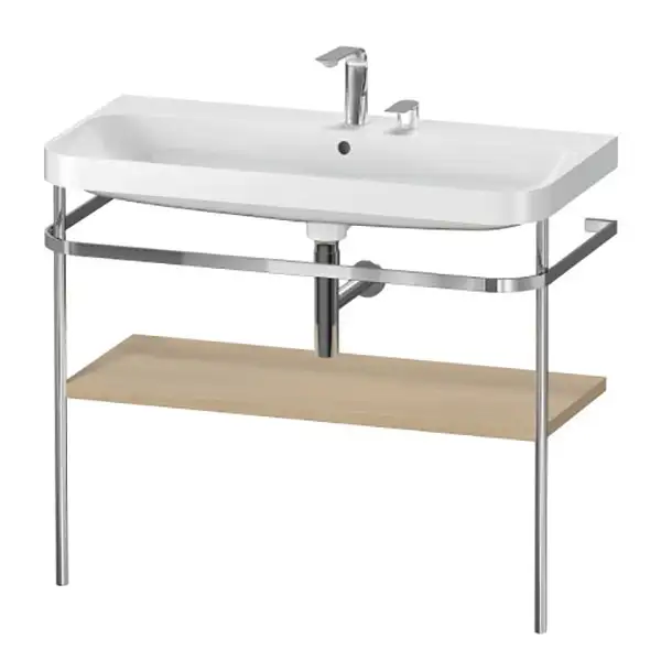 Раковина c-bonded с напольной металлической консолью Duravit Happy D.2 Plus 97,5 х 49 см (HP4838E7171) фото 1 Aquada.com.ua Раковина c-bonded с напольной металлической консолью Duravit Happy D.2 Plus 97,5 х 49 см (HP4838E7171) фото 1 Aquada.com.ua