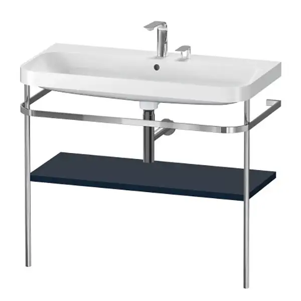 Раковина c-bonded с напольной металлической консолью Duravit Happy D.2 Plus 97,5 х 49 см (HP4838E9898) фото 1 Aquada.com.ua Раковина c-bonded с напольной металлической консолью Duravit Happy D.2 Plus 97,5 х 49 см (HP4838E9898) фото 1 Aquada.com.ua