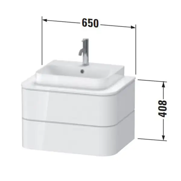 Тумбочка для подвесной консоли Duravit Happy D.2 Plus 65 х 48 см, белый глянец (HP496002222) фото 2 Aquada.com.ua Тумбочка для подвесной консоли Duravit Happy D.2 Plus 65 х 48 см, белый глянец (HP496002222) фото 2 Aquada.com.ua