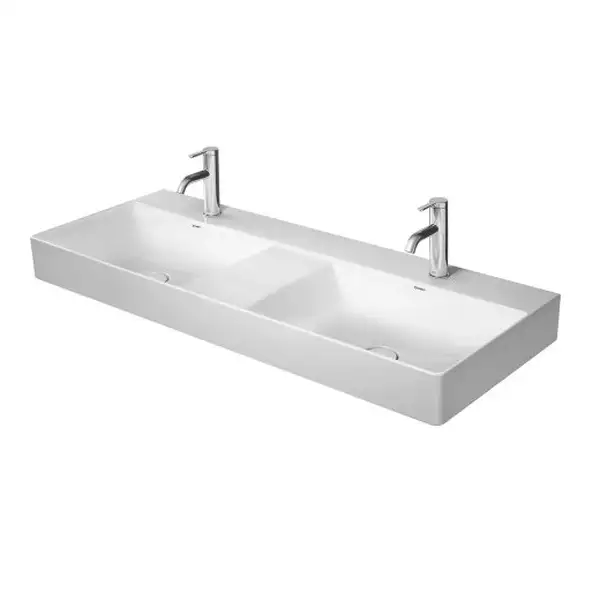 Комплект мебели тумба подвесная с двойной раковиной Duravit XSquare 118,4 х 46 см (XS416402222+23531200141) фото 2 Aquada.com.ua