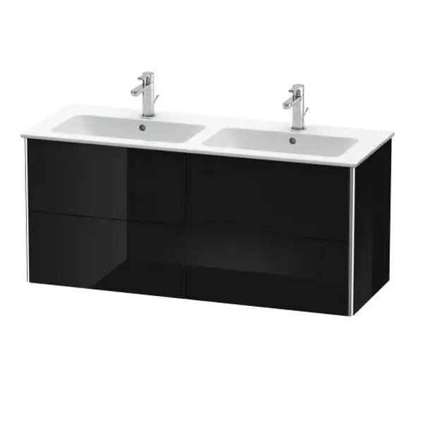 Комплект мебели тумба подвесная с двойной раковиной Duravit XSquare 128 х 47,8 см (XS417504040+2336130000) фото 1 Aquada.com.ua