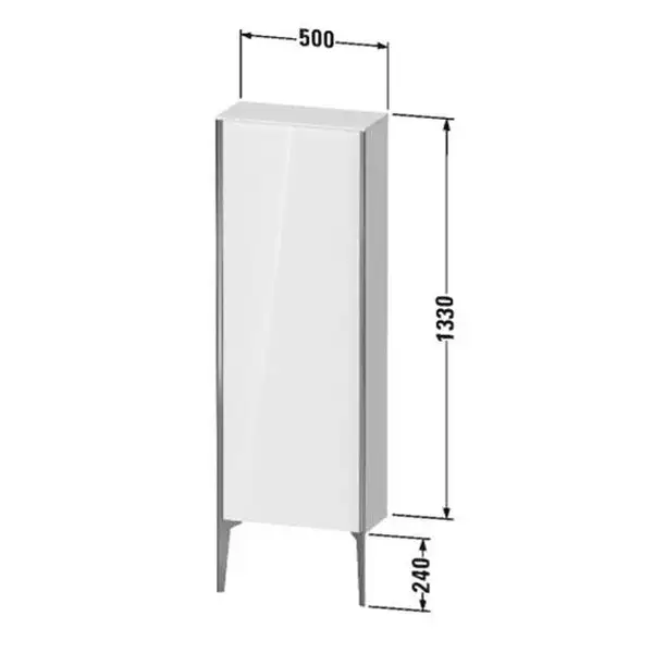 Шкафчик напольный Duravit XViu 50 x 24 х h157 см, доломитово-серый глянцевый лак (XV1316LB138) фото 2 Aquada.com.ua Шкафчик напольный Duravit XViu 50 x 24 х h157 см, доломитово-серый глянцевый лак (XV1316LB138) фото 2 Aquada.com.ua