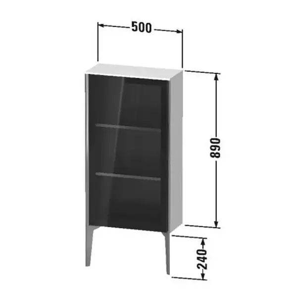 Шкафчик напольный со стеклянными дверцами Duravit XViu 50 x 24 х h113 см, белый глянцевый (XV1361LB122) фото 3 Aquada.com.ua Шкафчик напольный со стеклянными дверцами Duravit XViu 50 x 24 х h113 см, белый глянцевый (XV1361LB122) фото 3 Aquada.com.ua