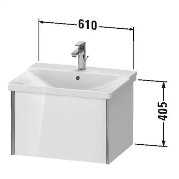 Тумба подвесная под раковину Duravit XViu 61 x 46,9 см, белый глянцевый (XV40150B122) фото 3 Aquada.com.ua Тумба подвесная под раковину Duravit XViu 61 x 46,9 см, белый глянцевый (XV40150B122) фото 3 Aquada.com.ua