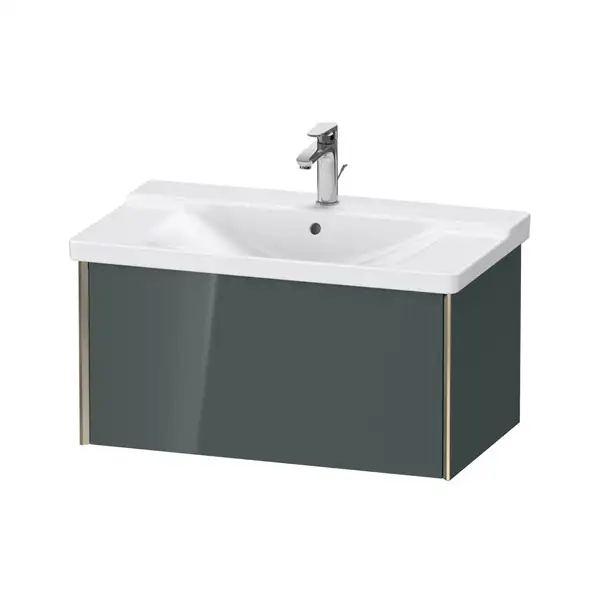 Тумба подвесная под раковину Duravit XViu 81 x 46,9 см, доломитово-серый глянцевый лак (XV40160B138) фото 1 Aquada.com.ua
