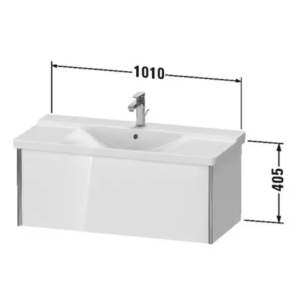 Тумба подвесная под раковину Duravit XViu 101 x 46,9 см, доломитово-серый глянцевый лак (XV40170B138) фото 2 Aquada.com.ua Тумба подвесная под раковину Duravit XViu 101 x 46,9 см, доломитово-серый глянцевый лак (XV40170B138) фото 2 Aquada.com.ua