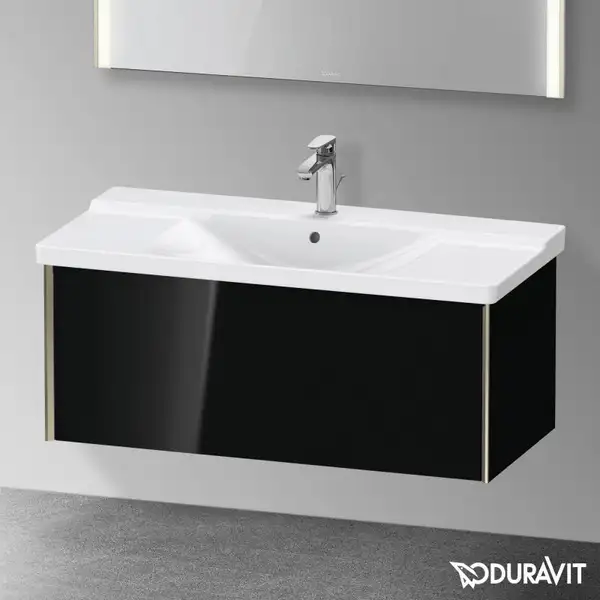 Тумба подвесная под раковину Duravit XViu 101 x 46,9 см, чёрный глянцевый (XV40170B140) фото 2 Aquada.com.ua Тумба подвесная под раковину Duravit XViu 101 x 46,9 см, чёрный глянцевый (XV40170B140) фото 2 Aquada.com.ua
