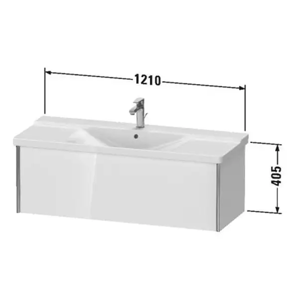 Тумба подвесная под раковину Duravit XViu 121 x 46,9 см, белый глянцевый (XV40180B122) фото 3 Aquada.com.ua Тумба подвесная под раковину Duravit XViu 121 x 46,9 см, белый глянцевый (XV40180B122) фото 3 Aquada.com.ua