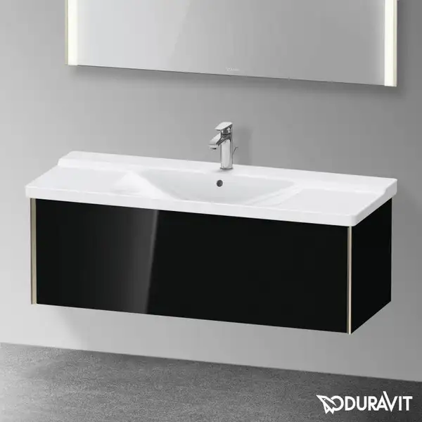 Тумба подвесная под раковину Duravit XViu 121 x 46,9 см, чёрный глянцевый (XV40180B140) фото 2 Aquada.com.ua Тумба подвесная под раковину Duravit XViu 121 x 46,9 см, чёрный глянцевый (XV40180B140) фото 2 Aquada.com.ua