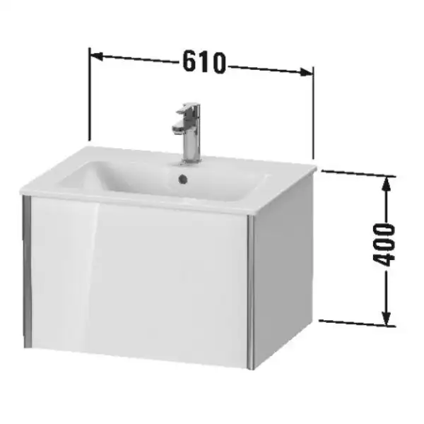 Тумба подвесная под раковину Duravit XViu 61 x 48 см, белый матовый (XV40250B118) фото 3 Aquada.com.ua Тумба подвесная под раковину Duravit XViu 61 x 48 см, белый матовый (XV40250B118) фото 3 Aquada.com.ua