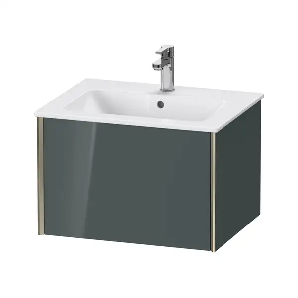 Тумба подвесная под раковину Duravit XViu 61 x 48 см, доломитово-серый глянцевый лак (XV40250B138) фото 1 Aquada.com.ua