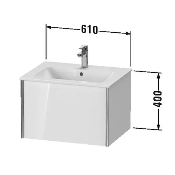 Тумба подвесная под раковину Duravit XViu 61 x 48 см, каштан тёмный (XV40250B153) фото 2 Aquada.com.ua Тумба подвесная под раковину Duravit XViu 61 x 48 см, каштан тёмный (XV40250B153) фото 2 Aquada.com.ua