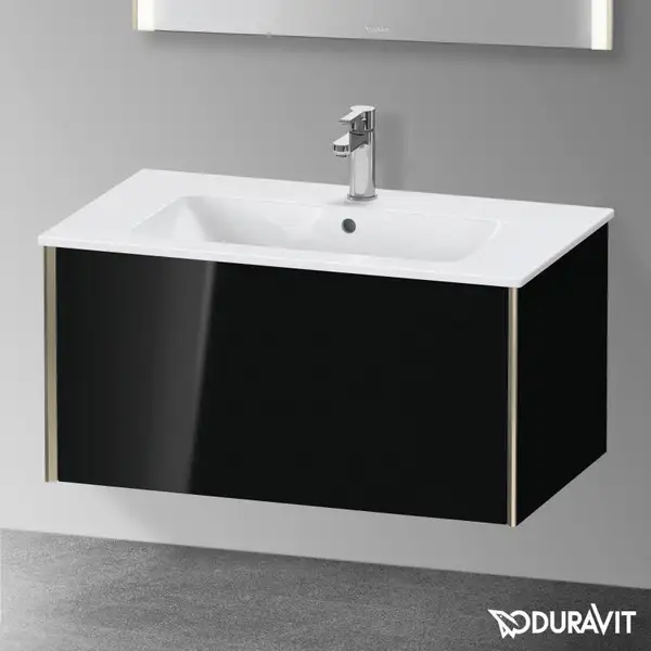 Тумба подвесная под раковину Duravit XViu 81 x 48 см, чёрный глянцевый (XV40260B140) фото 2 Aquada.com.ua Тумба подвесная под раковину Duravit XViu 81 x 48 см, чёрный глянцевый (XV40260B140) фото 2 Aquada.com.ua
