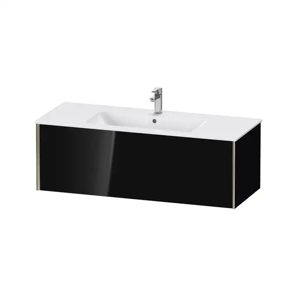 Тумба подвесная под раковину Duravit XViu 121 x 48 см, чёрный глянцевый (XV40280B140) фото 1 Aquada.com.ua