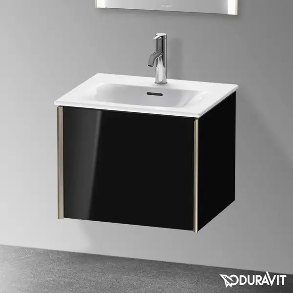 Тумба подвесная под раковину Duravit XViu 51 x 42 см, чёрный глянцевый (XV40310B140) фото 2 Aquada.com.ua