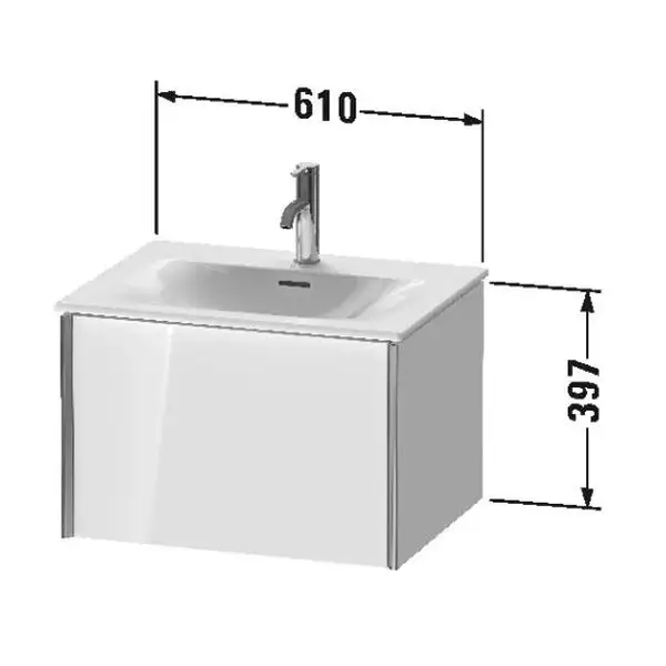 Тумба подвесная под раковину Duravit XViu 61 x 48 см, сосна серебристая (XV40320B131) фото 2 Aquada.com.ua Тумба подвесная под раковину Duravit XViu 61 x 48 см, сосна серебристая (XV40320B131) фото 2 Aquada.com.ua