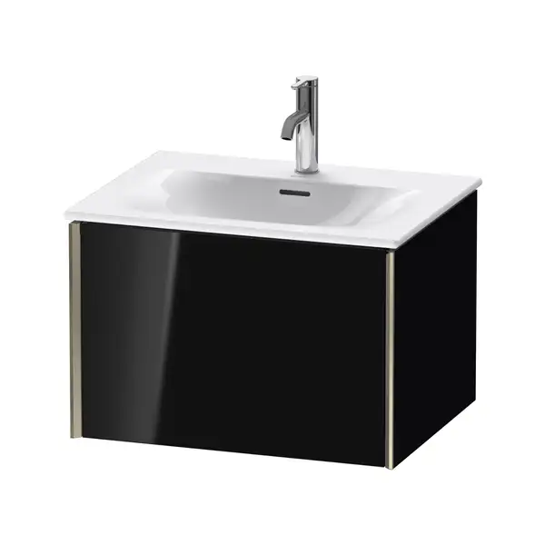 Тумба подвесная под раковину Duravit XViu 61 x 48 см, чёрный глянцевый (XV40320B140) фото 1 Aquada.com.ua
